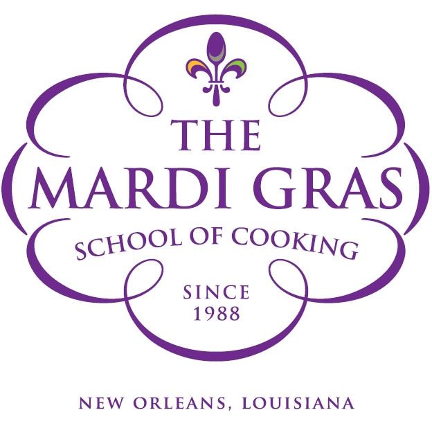 The Mardi Gras School of Cooking logo