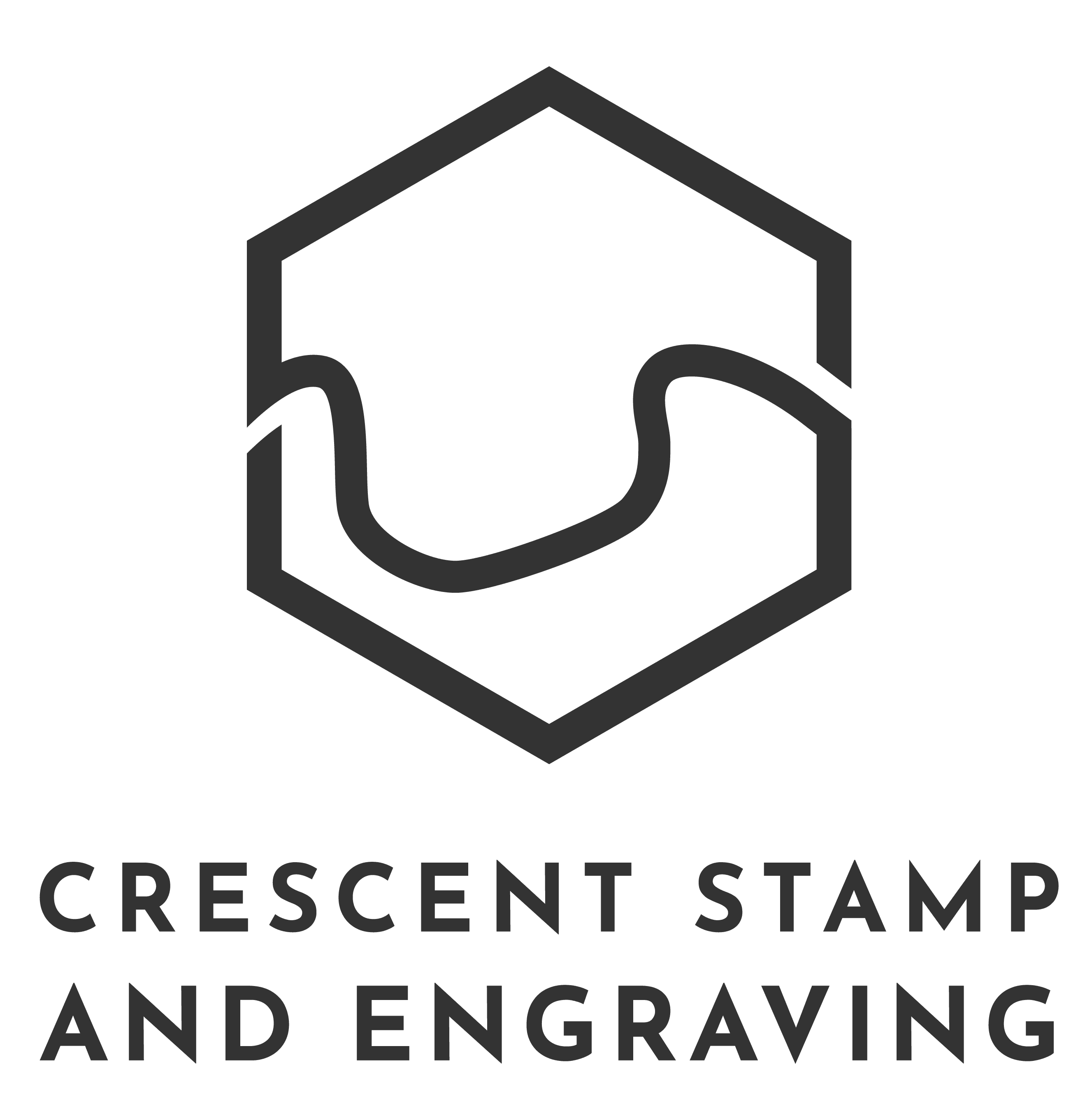 Crescent Stamp and Engraving logo