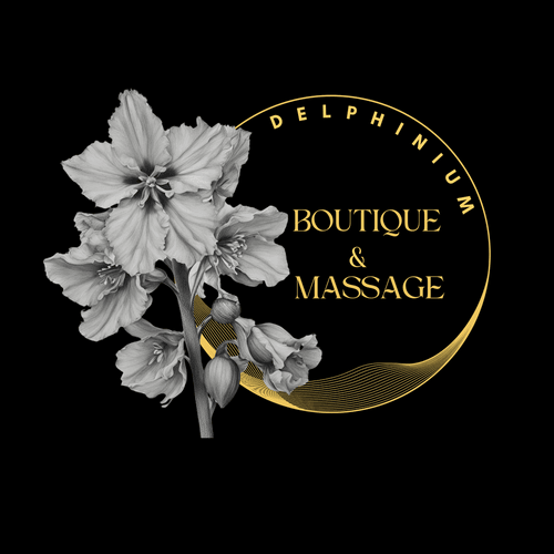 Delphinium Boutique and Massage logo
